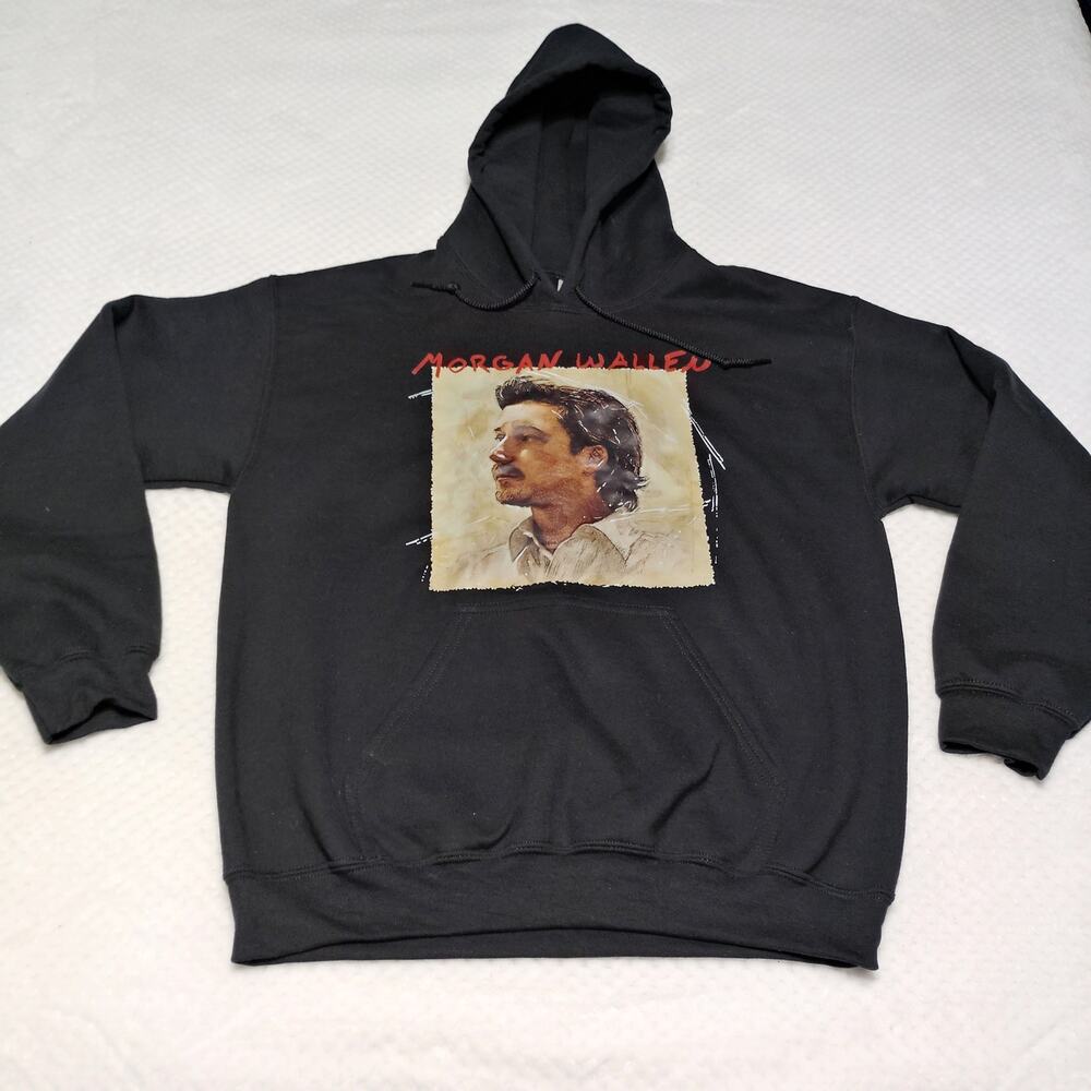 Morgan Wallen Official I'm The Problem Album Cover Hoodie Black Size Medium